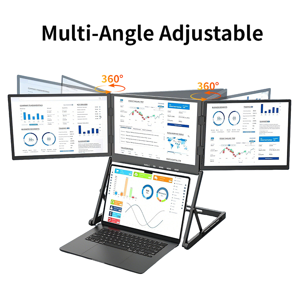 16.0 英寸 2.5K 480cd/m² 专业高亮铝合金三屏扩展显示器 6