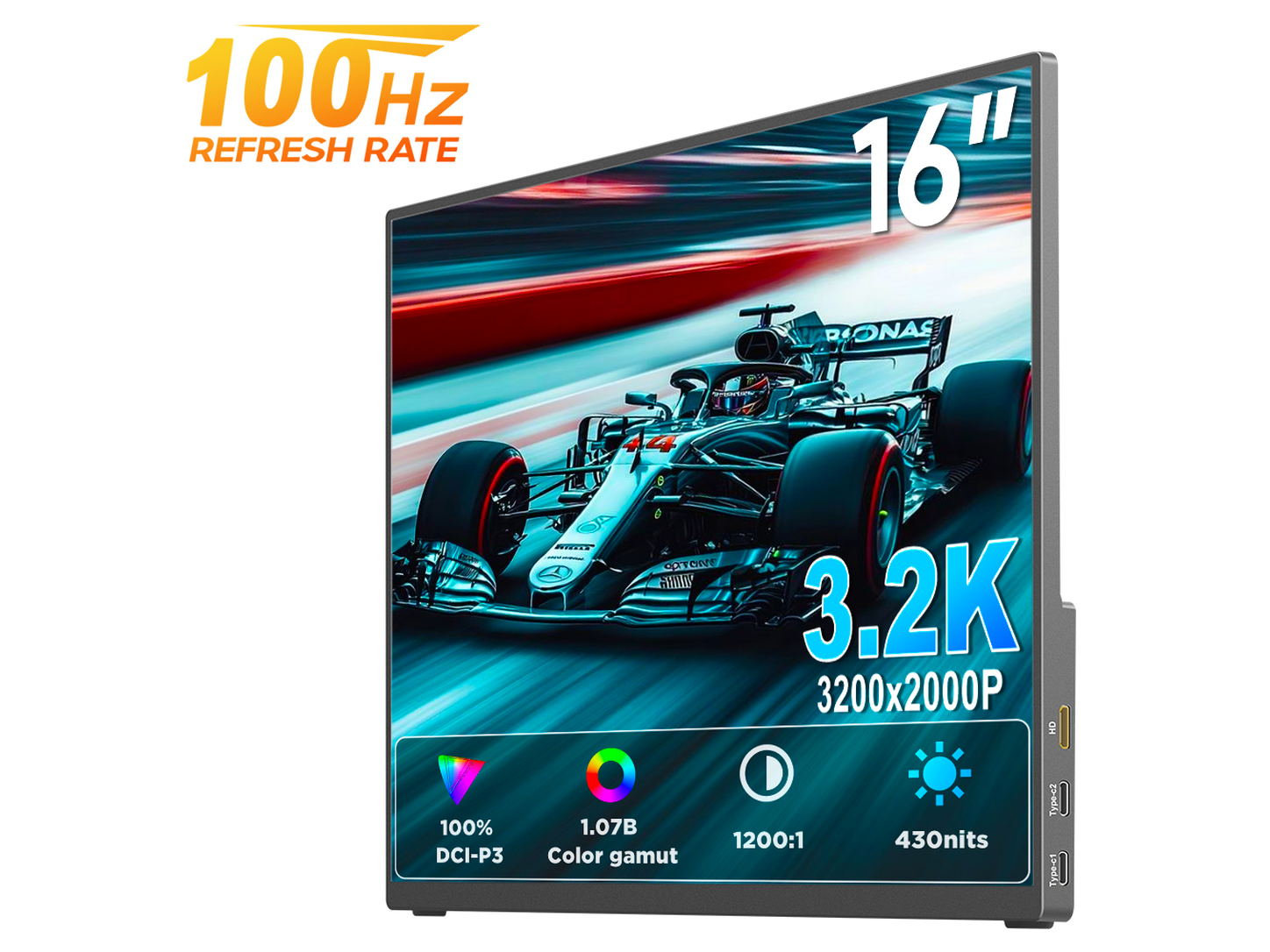 16" 3200 × 2000 100Hz Business Portable Monitor