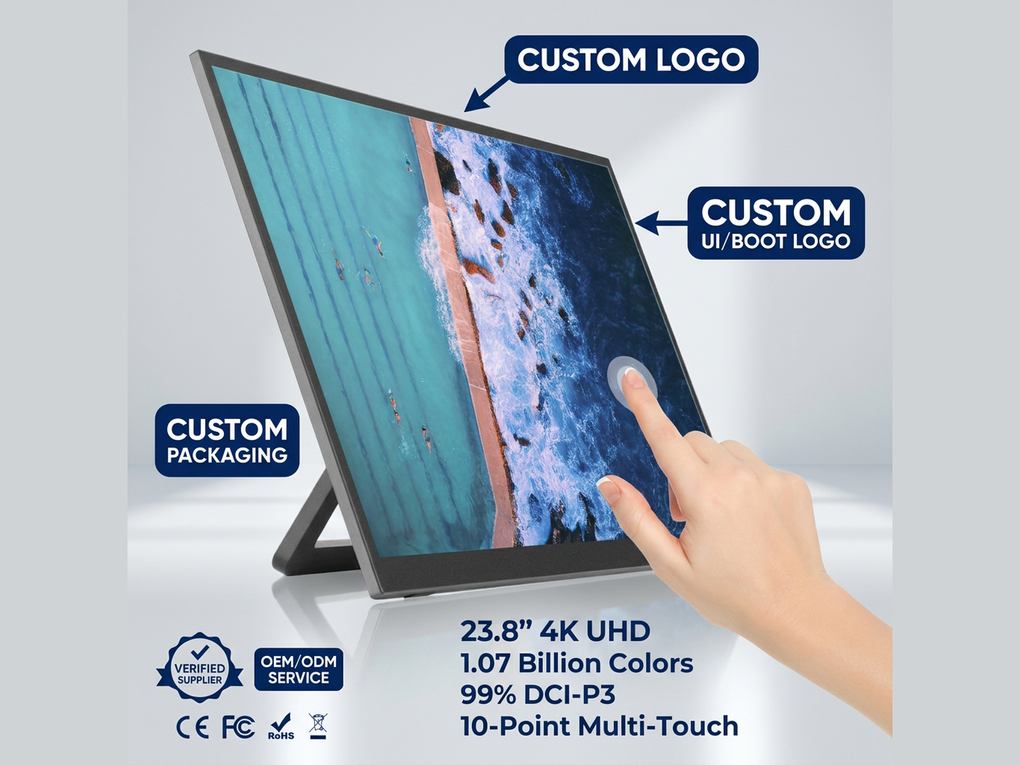 23.8" 4K Touch Portable Monitor